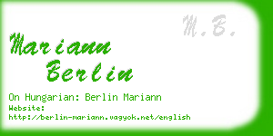 mariann berlin business card
